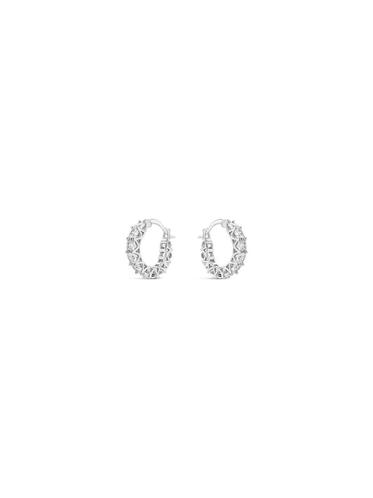 Absolute Silver Hoop Earrings SE686SL