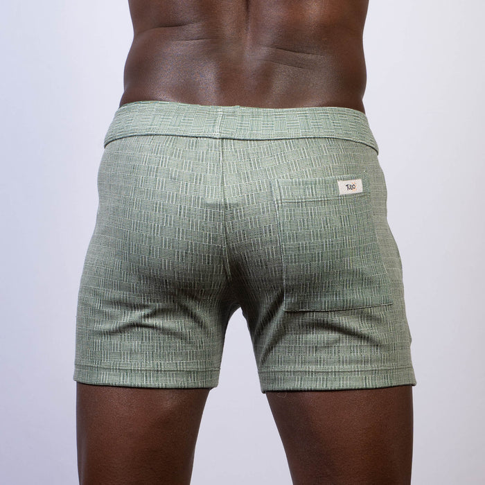 ABSTRACT LINEN TEXTURE SHORTS