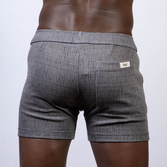ABSTRACT LINEN TEXTURE SHORTS