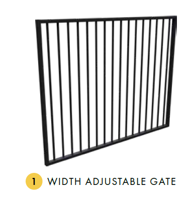 Adjustable Aluminium Pool Fence Gate 1200mm high x 1515mm, cut to size. - Image 1