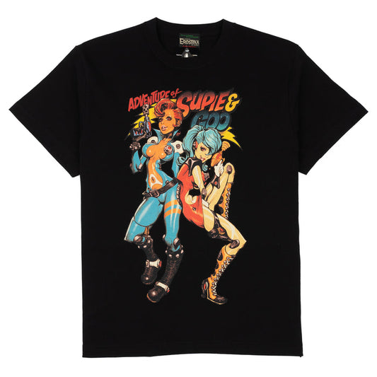 Adventure of Supie & Goo T-shirt - Black by Erostika by Rockin'Jelly Bean