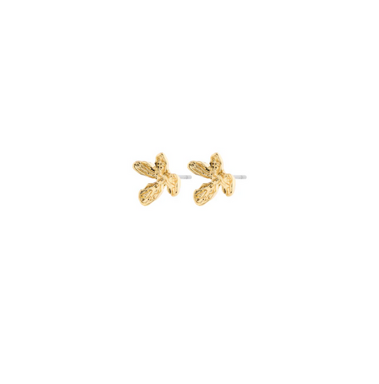 Aglaia Mini Flower Stud Earrings - Gold