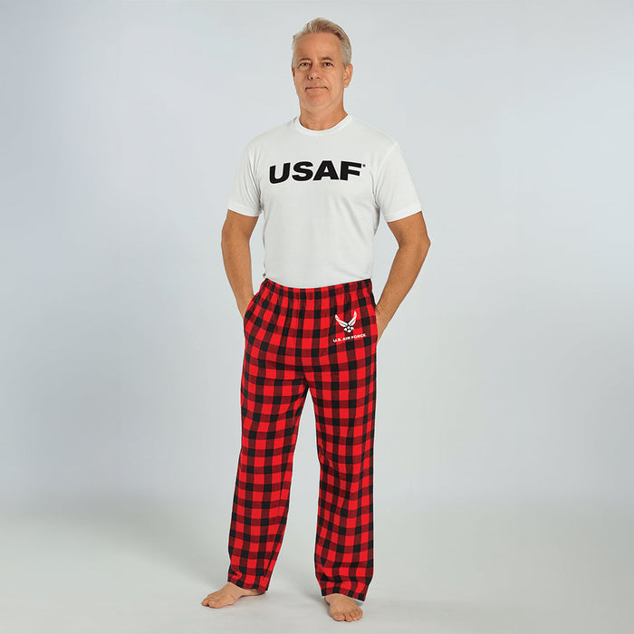 Air Force Wings Buffalo Check Flannel Pants