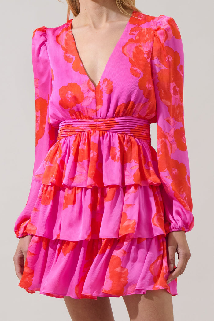 Alivia Floral Mya Tiered Mini Dress