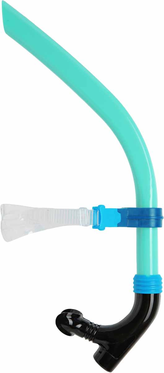 Blue Amanzi Glacier Axis Centre snorkel with adjustable top section and ergonomic design, ideal for snorkeling adventures.