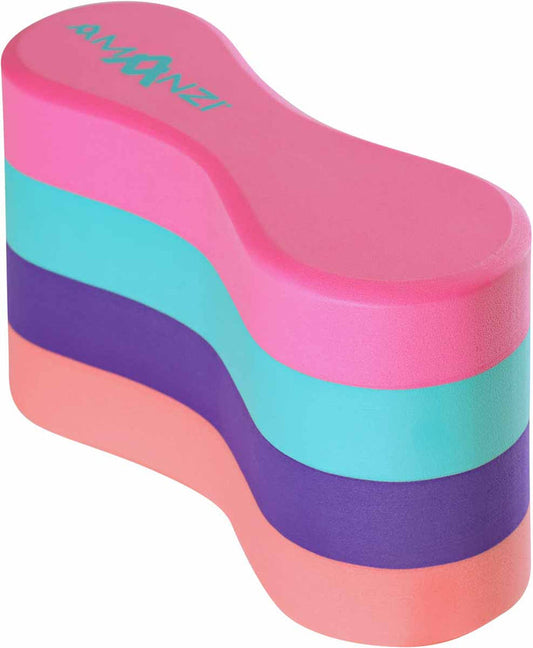 Amani Gumball 4-layer pull buoy in vibrant multi colors, designed for swim training and aquatic workouts.