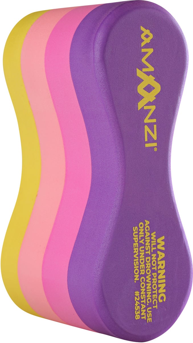 Amani Sunset 4 Layer Pull Buoy in multi-color with four foam layers for swimming training, designed for buoyancy and support