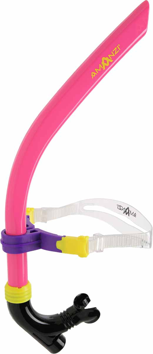 Pink Amanzi Sunset Axis Centre Snorkel for comfortable underwater breathing during snorkeling adventures.