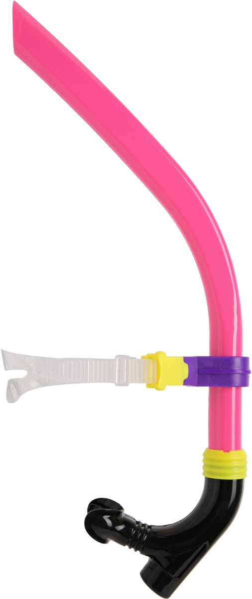 Amanzi Sunset Axis Centre Snorkel in pink, featuring a sleek design and adjustable mouthpiece for comfortable snorkeling.