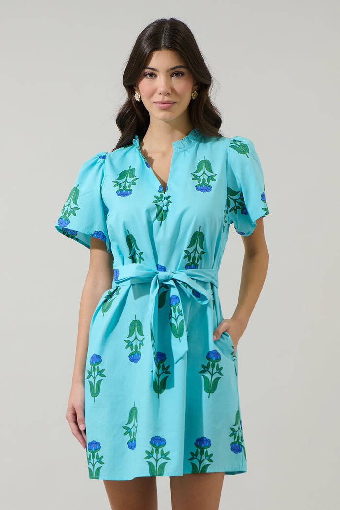 Amena Floral Ema Shift Mini Dress