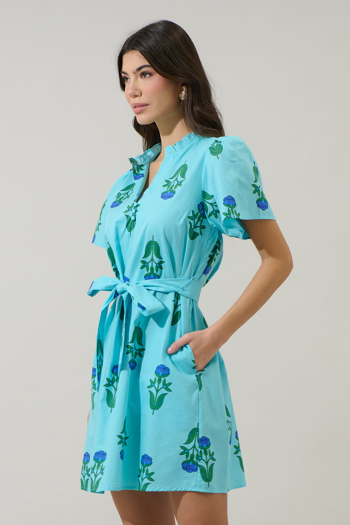 Amena Floral Ema Shift Mini Dress