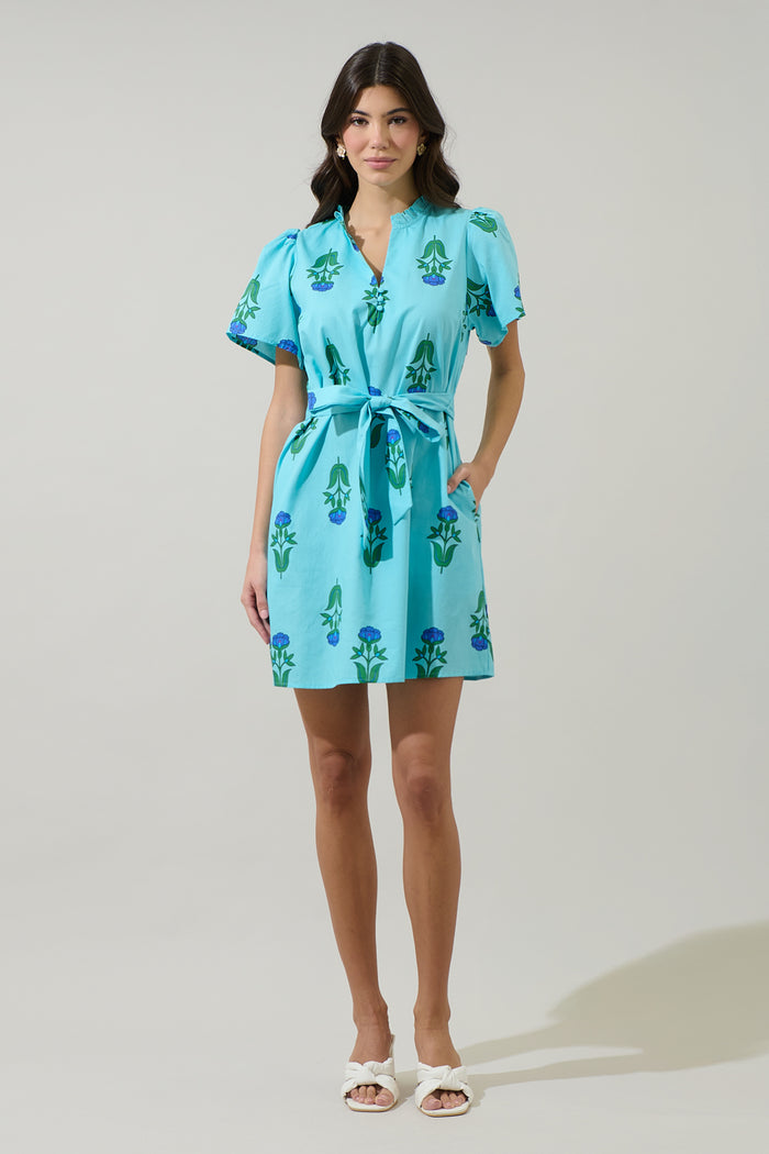 Amena Floral Ema Shift Mini Dress