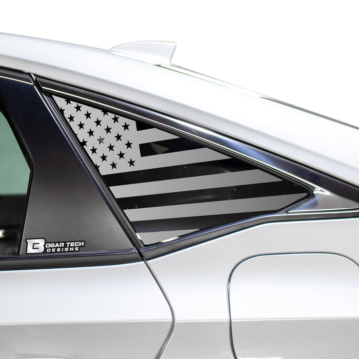 American Flag Rear Side Quarter Window Precut Decals Fits Honda Civic Sedan 2022 - 2025 - Bogar Tech Designs