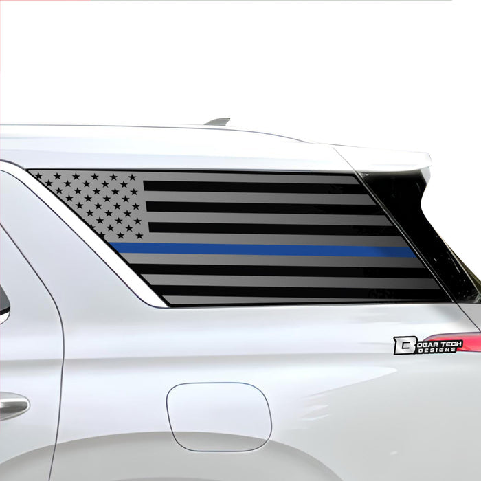 American Flag Quarter Window Vinyl Decal Stickers Fits Hyundai Palisade 2020 - 2025 - Bogar Tech Designs