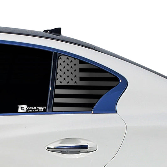 American Flag Rear Side Window Vinyl Decal Stickers Fits Infiniti Q50 2016 - 2024 - Bogar Tech Designs