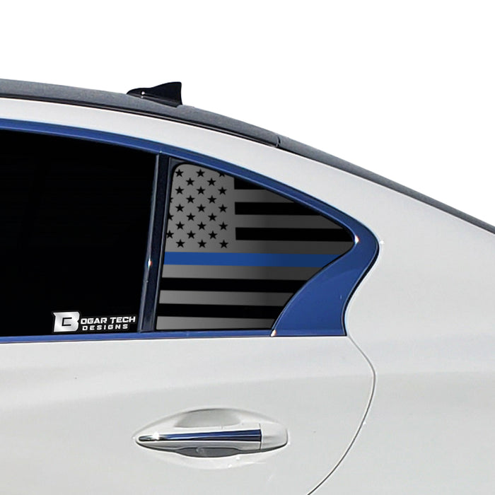 American Flag Rear Side Window Vinyl Decal Stickers Fits Infiniti Q50 2016 - 2024 - Bogar Tech Designs