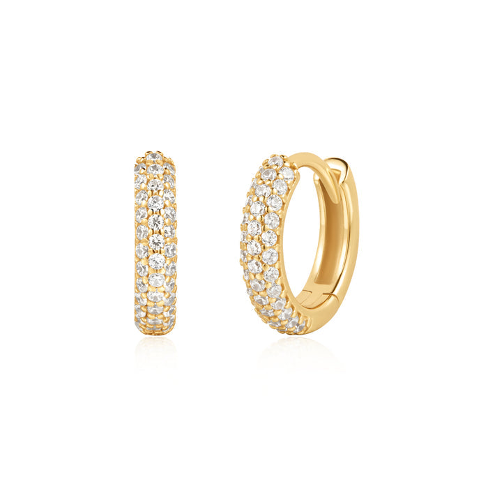 Ania Haie Heart Hunter Gold Plated Huggies E057-04G