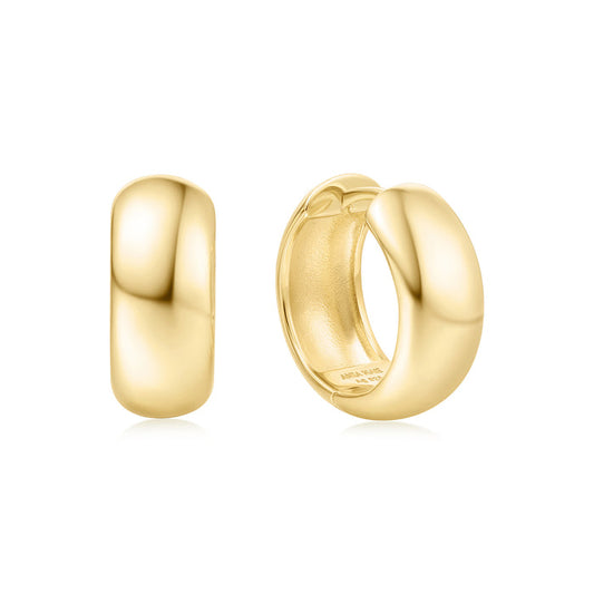 Ania Haie Sunny Sparkler Gold Chubby Medium Huggie Hoops E064-06G