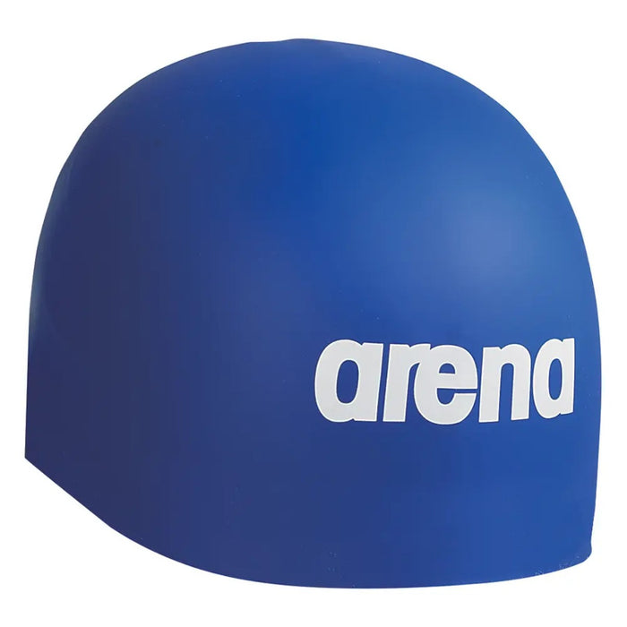 Blue Arena 3D Soft Swimming Cap for large head size, made of flexible material, designed for comfortable swimming.