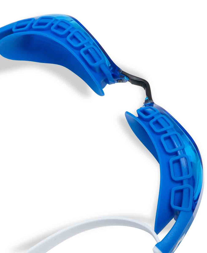 Blue Arena Air Sonic Racing Goggles with adjustable strap and sleek design for competitive swimming.