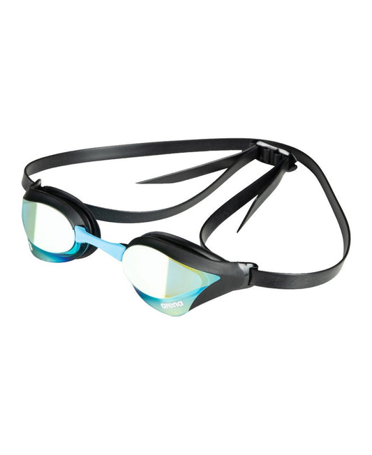 Arena Diamonds Cobra Core Swipe Mirror goggles with mirrored lenses, designed for competitive swimming.