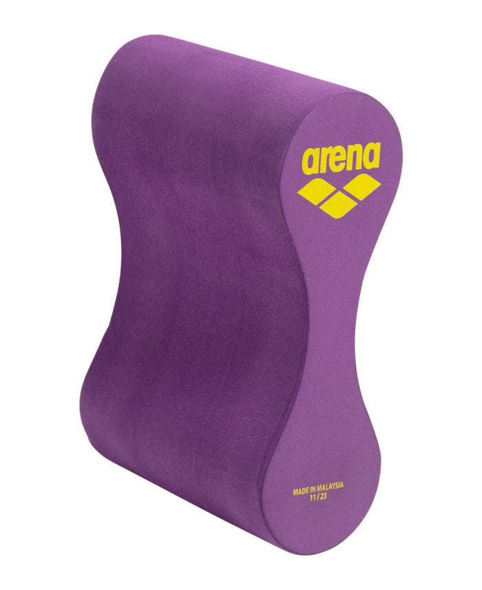 Arena Freeflow Pullbuoy II in plum and lime, buoyant swim training aid designed for water workout and swimming practice.