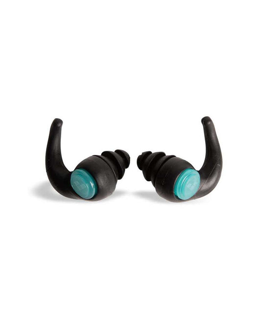 Arena Junior Earplug in black and water color, standard earplugs designed for children, shown in a close-up image.
