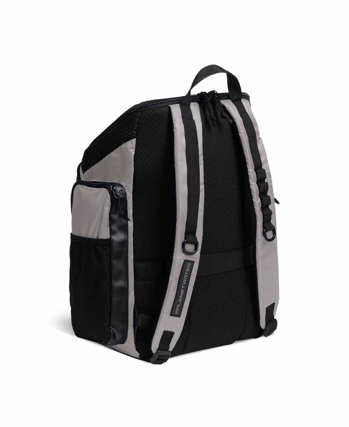 Arena One Go Backpack 45L in ice color, durable sports backpack with multiple compartments and adjustable straps.