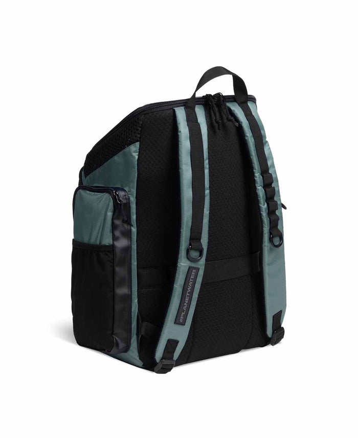 Arena One Go Backpack 45L in Sage, a durable outdoor backpack with multiple compartments and adjustable straps.