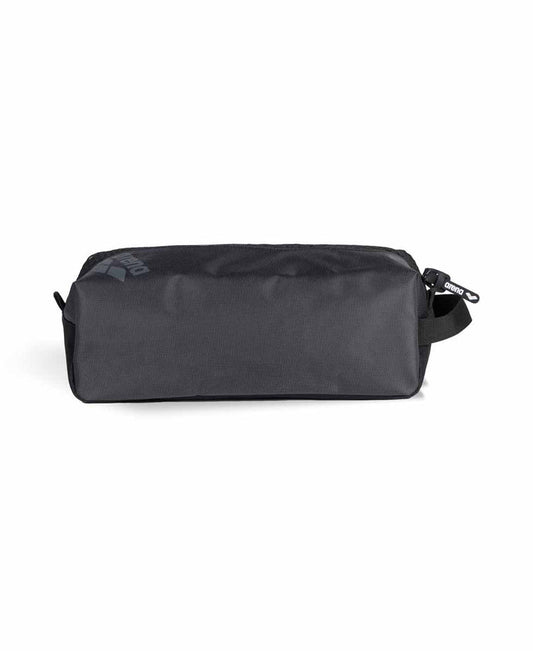 Black Arena One Go Pocket Bag swim bag with compact design and multiple pockets for storing swimming gear.