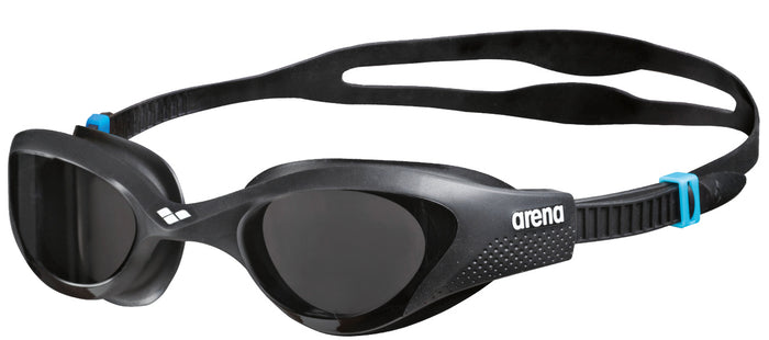 Arena The One swimming goggles with adjustable straps and clear lenses, designed for comfortable aquatic performance.