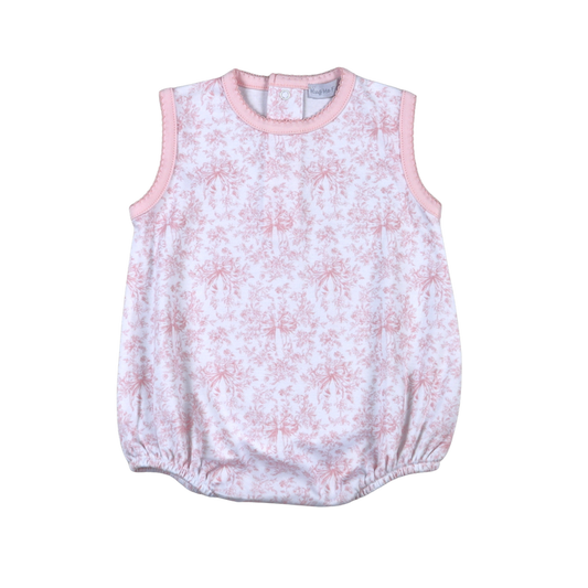 Baby Loren Pink Toile Sleeveless Bubble