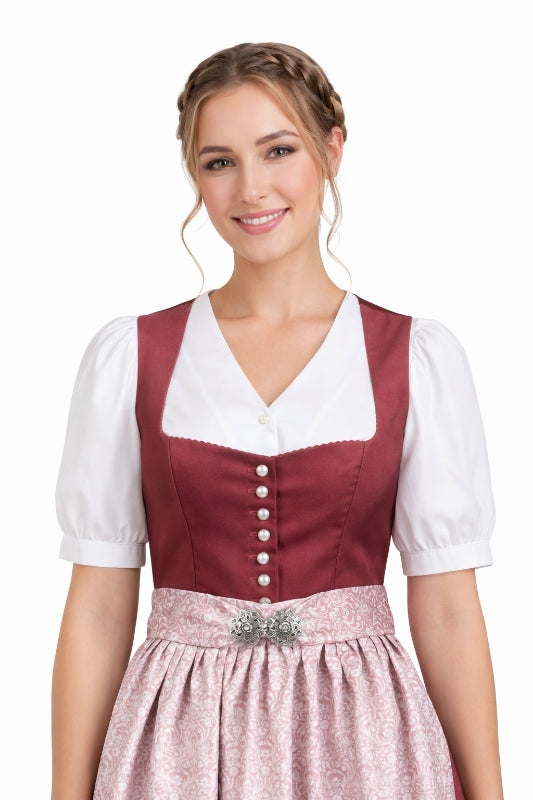 Berwin V-Neck Dirndl Blouse  "Janis" white
