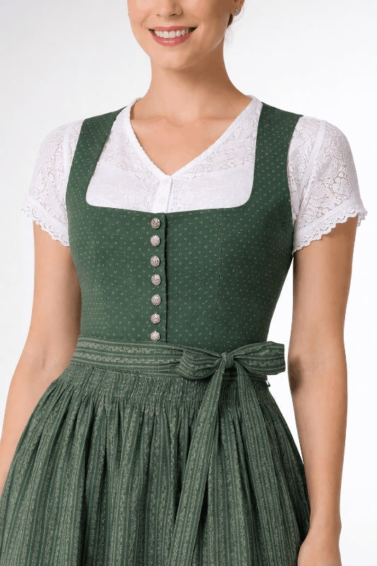 Berwin V-Neck Dirndl Blouse  "Jessica" white