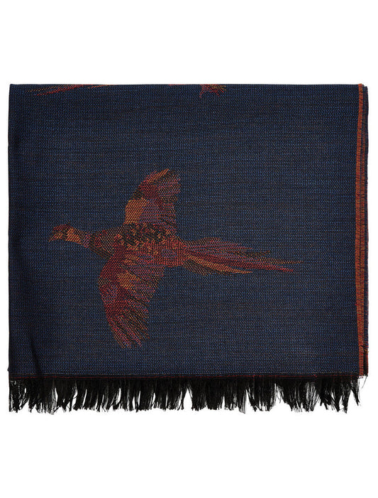 Birchdale Wool Tweed Fringed Stole -