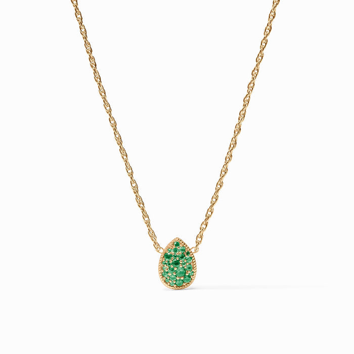 Birthstone Teardrop Delicate Necklace Gold