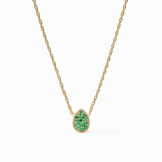 Birthstone Teardrop Delicate Necklace Gold