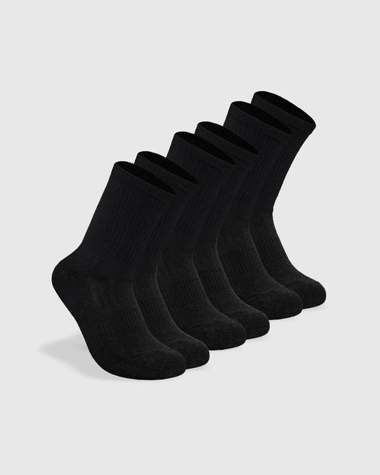 Black Half Crew Socks 3-Pack arranged in a neat row.