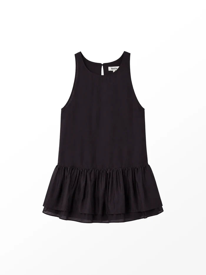 Black Longline Peplum Cami