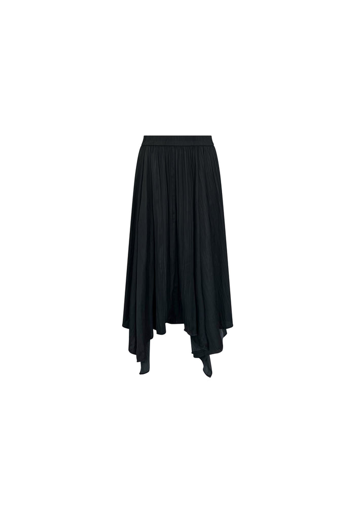 Black Plisse Full Skirt