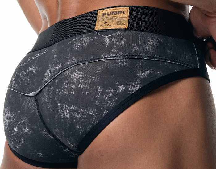 BLACK WASHED BRIEF