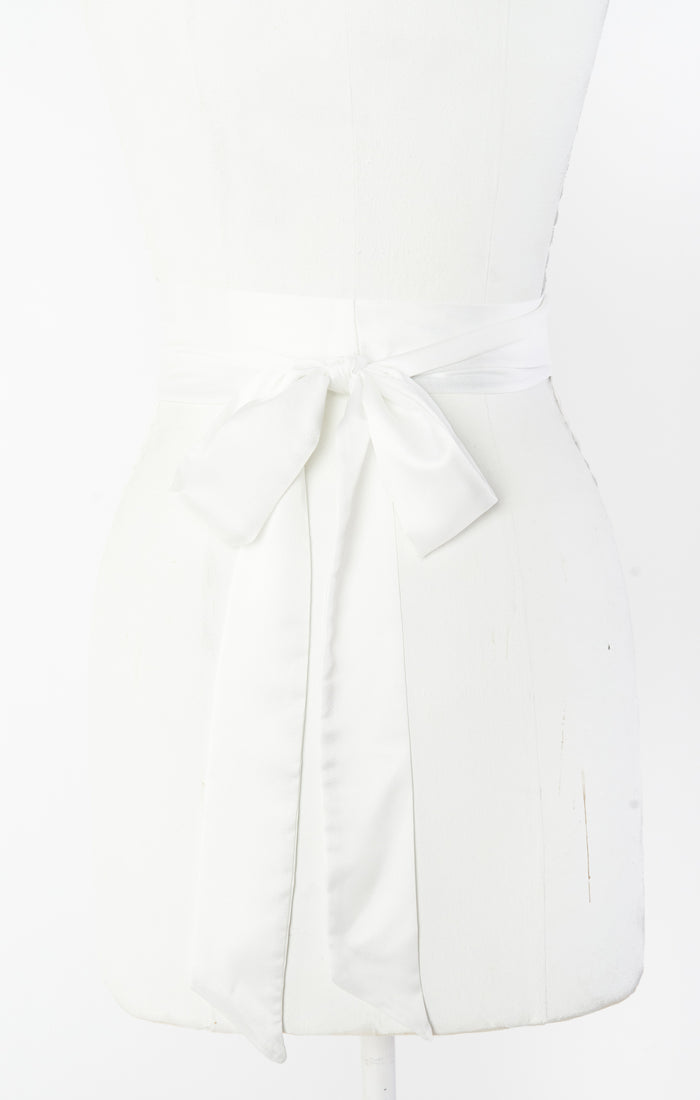 Bridesmaid Sash ~ Ivory Luxe Satin
