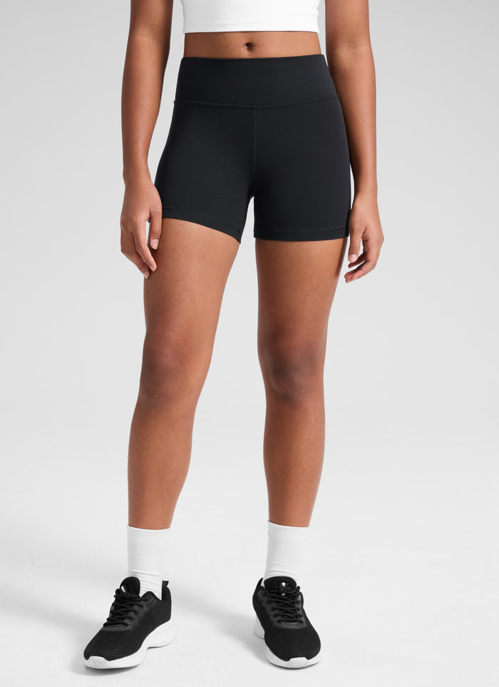 CRZ YOGA Girl's Active Sports Yoga Lounge Butterluxe Yoga Shorts 3'' Black