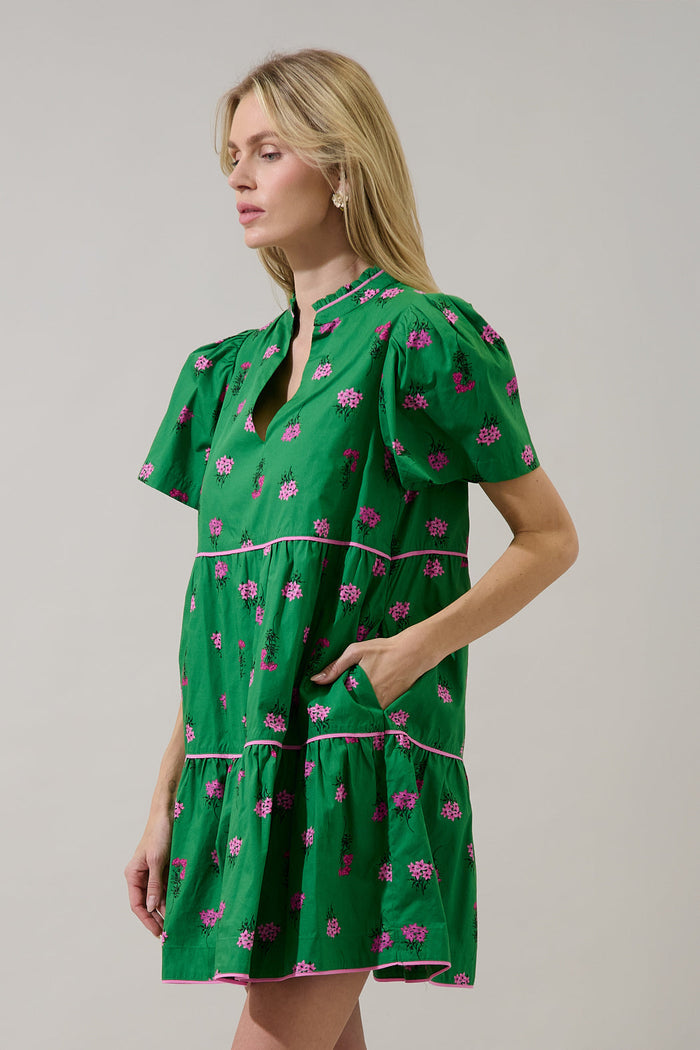 Candace Tiered Mini Dress Vivy Floral