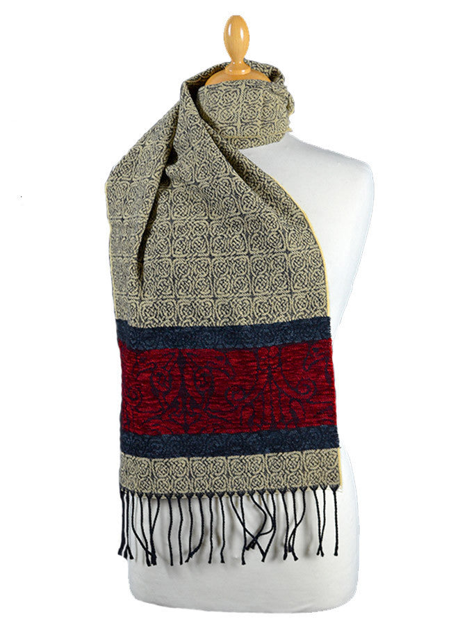 Celtic Birds Pattern Scarf - Honey #color_honey