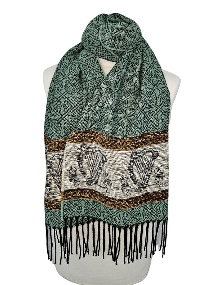 Celtic Border Pattern Scarf - Meadow #color_meadow