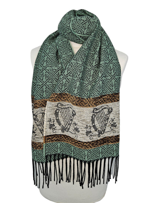 Celtic Border Pattern Scarf - Meadow #color_meadow