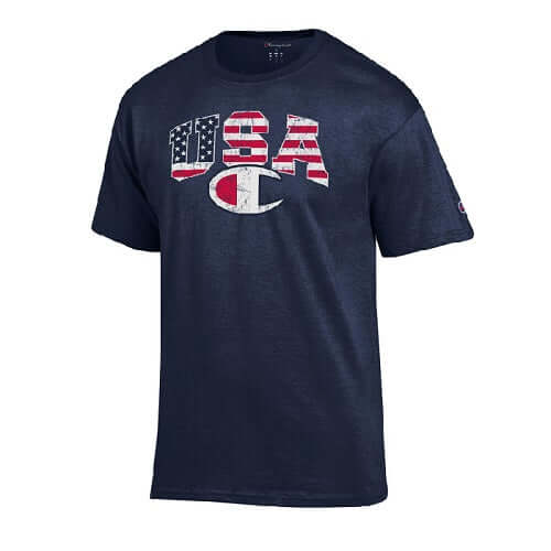 Champion Mens USA Flag  Athletic Shirt - The Flag Shirt