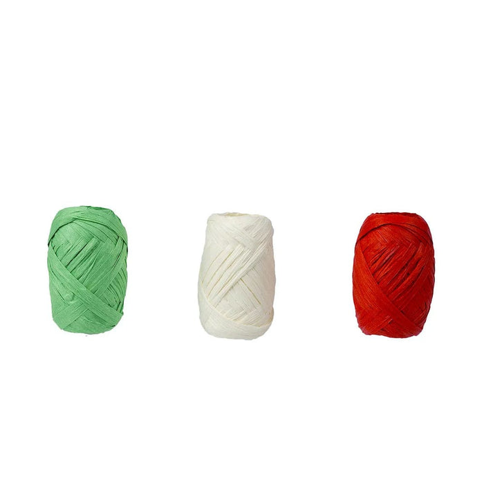 Talking Tables Christmas Colours Raffia Ribbons - 3 x 10m &Keep