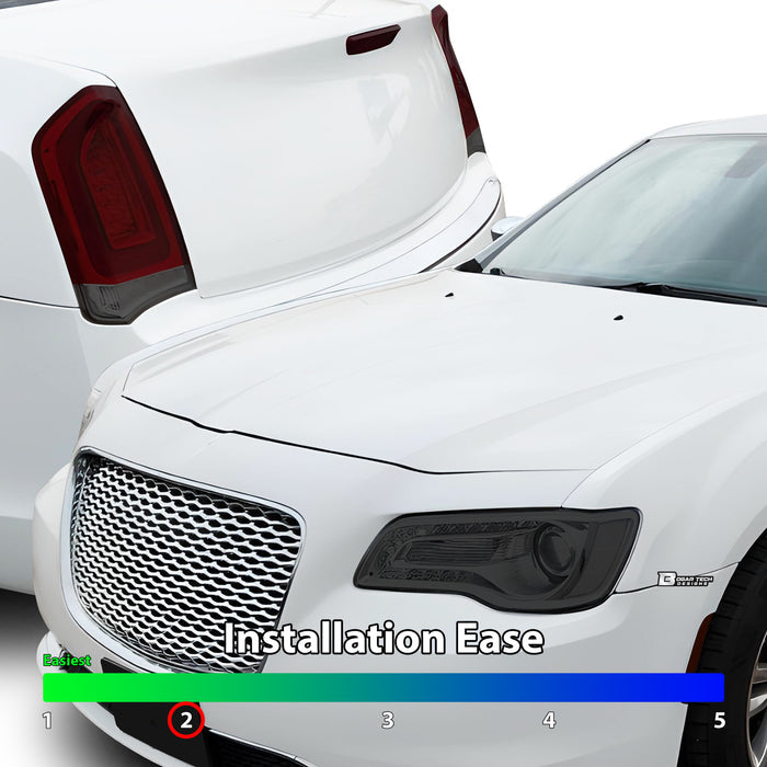 Head Light Head Light Overlay Tint Film Sticker Fits Chrysler 300 C 2015 - 2023 - Bogar Tech Designs